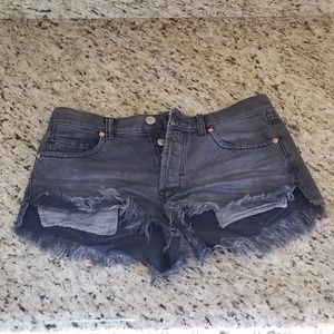 We The Free Black Jean Shorts